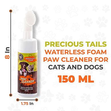 Precious Tails 150ml Waterless Foam Paw Cleaner Brush