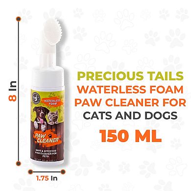 Precious Tails 150ml Waterless Foam Paw Cleaner Brush