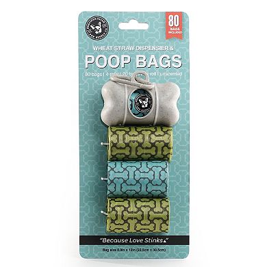Precious Tails 80 Piece Pet Waste Bags With Dispenser