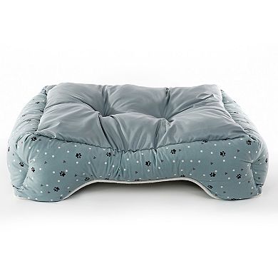 Precious Tails Details Microsuede Cuddler Plush Center Pet Bed