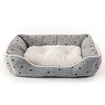 Precious Tails Details Microsuede Cuddler Plush Center Pet Bed