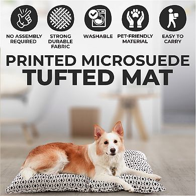 Precious Tails Details Printed Microsuede Tufted Mat