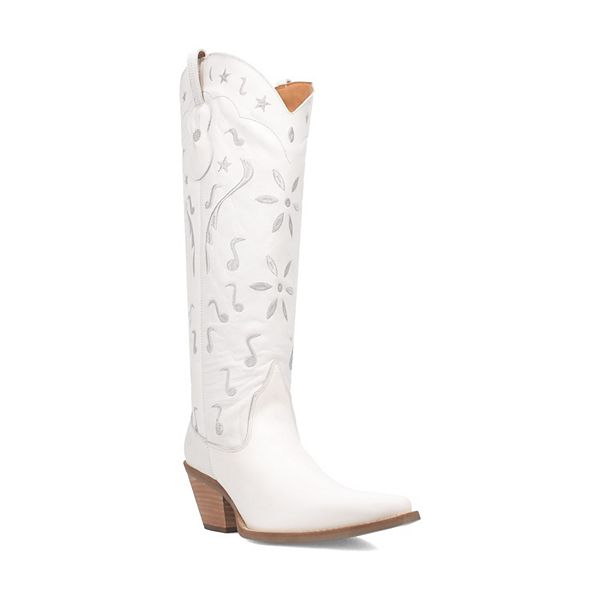 Dingo Rhymin Women's Leather Boots - White (9)
