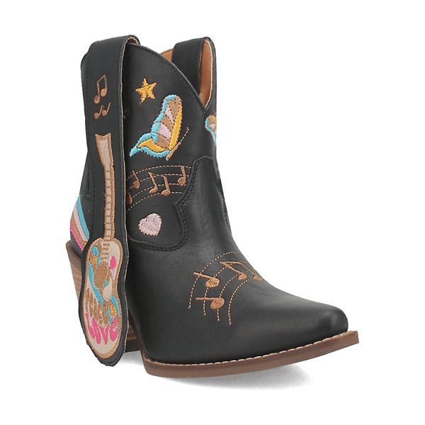 Dingo Melody Women's Leather Ankle Boots - Black (9)