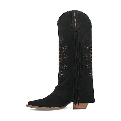 Dingo Women's Spirit Trail Side Fringed Leather Cowboy Boots