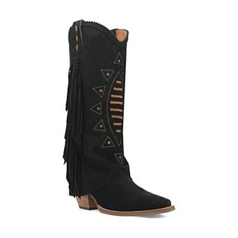 Dingo Women's Spirit Trail Side Fringed Leather Cowboy Boots