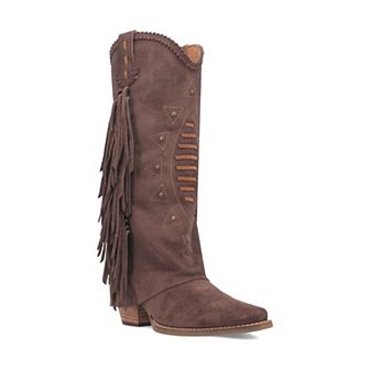 Dingo Women's Spirit Trail Side Fringed Leather Cowboy Boots