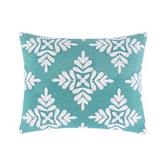 Levtex Home Bellamy Teal Crewel Medallion Throw Pillow