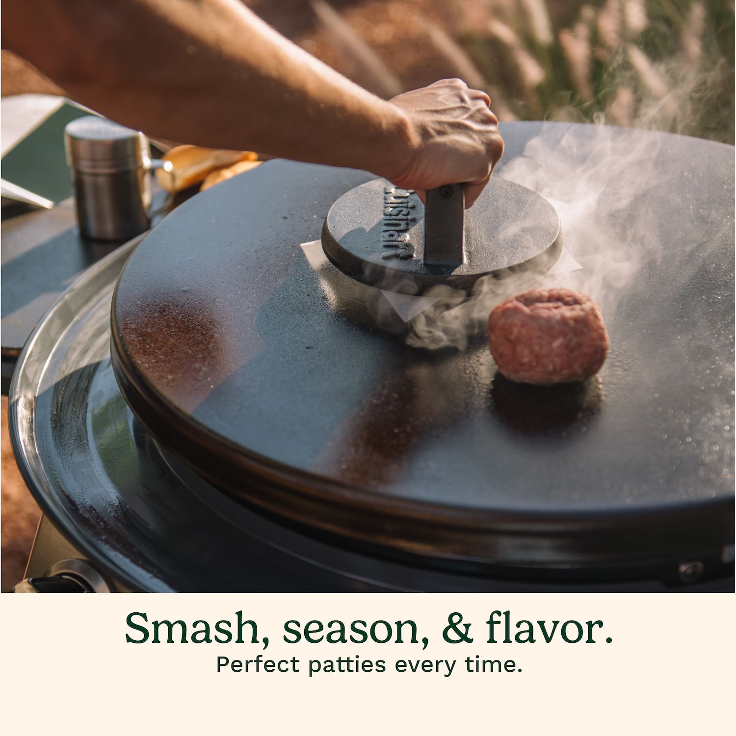Cuisinart 6.5" Cast Iron Smashed Burger Press - Thumbnail 5