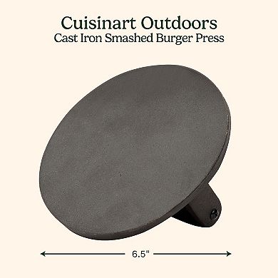 Cuisinart® Cast Iron Smashed Burger Press Tool