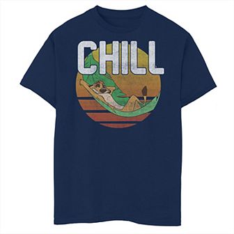 Disney's The Lion King Timon Chilling Boys Husky Graphic Tee