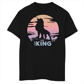 Disney's The Lion King Roaring Silhouette Boys Husky Graphic Tee