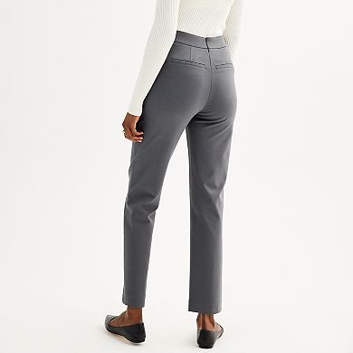 Women's Nine West High Rise Slim-Straight Ponte Pants