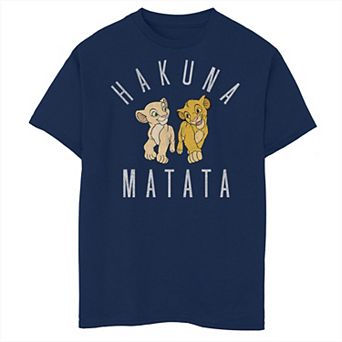 Disney's The Lion King Simba And Nala Walk Boys Husky Graphic Tee