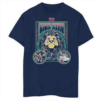 Disney's The Lion King Simba Psychedelic Lion Boys Husky Graphic Tee