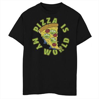 Disney / Pixar's Toy Story Aliens Pizza Is My World Boys Husky Graphic Tee