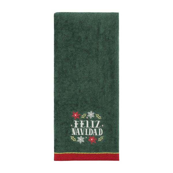 St. Nicholas Square® Feliz Navidad Hand Towel - Green