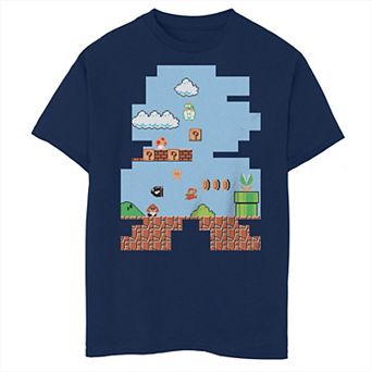 Boys Super Mario Bros NES Game Husky Graphic Tee