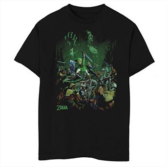 Boys The Legend Of Zelda Fight Scene Husky Graphic Tee
