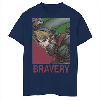 Boys The Legend Of Zelda Bravery Poster Husky Graphic Tee