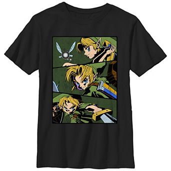 Boys The Legend Of Zelda Link Action Portraits Husky Graphic Tee