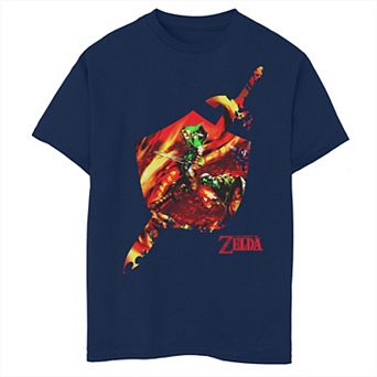Boys The Legend Of Zelda Fire Temple Battle Husky Graphic Tee