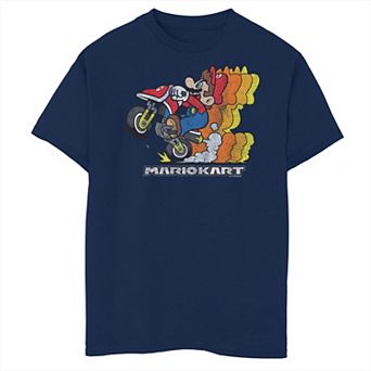 Boys Mario Kart Crazy Bike Ride Husky Graphic Tee