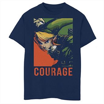 Boys The Legend Of Zelda Courage Poster Husky Graphic Tee