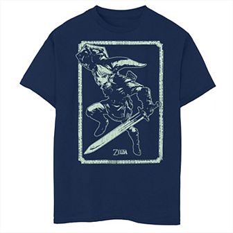 Boys The Legend Of Zelda Adult Link Poster Husky Graphic Tee