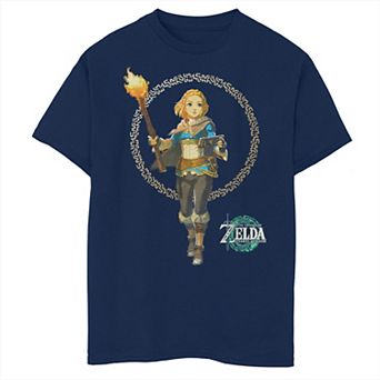 Boys The Legend Of Zelda Tears Of The Kingdom Zelda Exploring Husky Graphic Tee