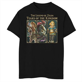 Boys The Legend Of Zelda Tears Of The Kingdom Classic Trio Husky Graphic Tee