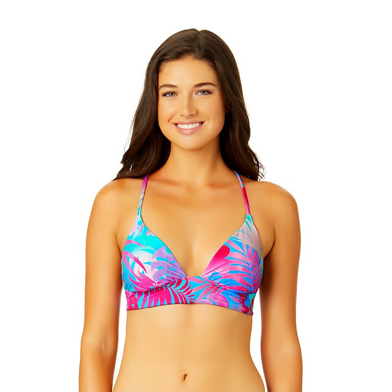 Juniors' Hurley Fluid Tropics Reversible Wide Band Bikini Swim Top, Girl's, Size: XL