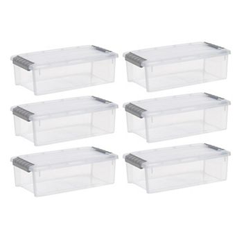 Iris 6-Pack 5.75-qt Latching Storage Bin