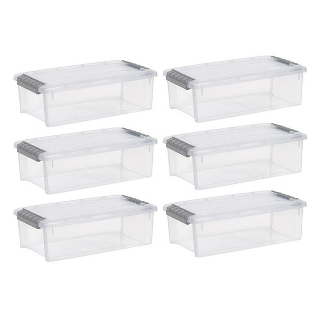 Iris 6-Pack 5.75-qt. Latching Storage Bin