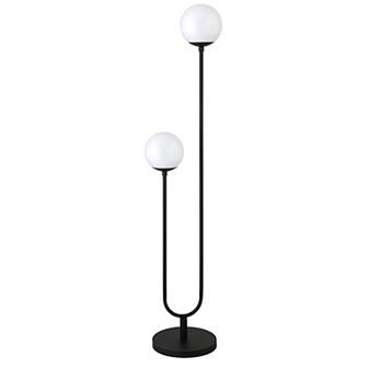 Finley & Sloane Dufrene 2-Light Floor Lamp with Glass Shades