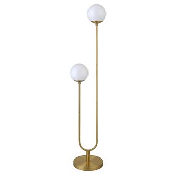 Finley & Sloane Dufrene 2-Light Floor Lamp with Glass Shades