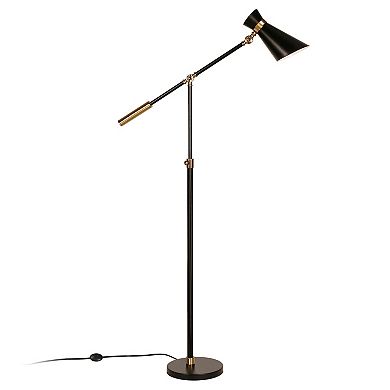 Finley & Sloane Rex Two-Tone Height-Adjustable Floor Lamp