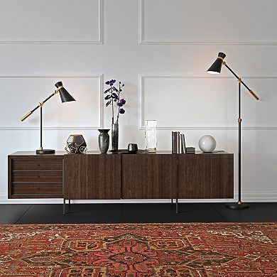 Finley & Sloane Rex Two-Tone Height-Adjustable Floor Lamp