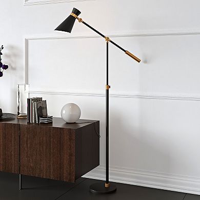 Finley & Sloane Rex Two-Tone Height-Adjustable Floor Lamp