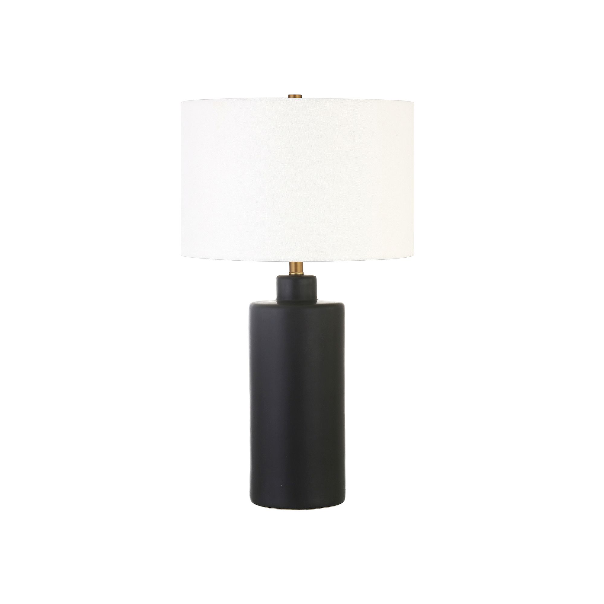 Finley & Sloane Carlina Ceramic Table Lamp, Matte Black