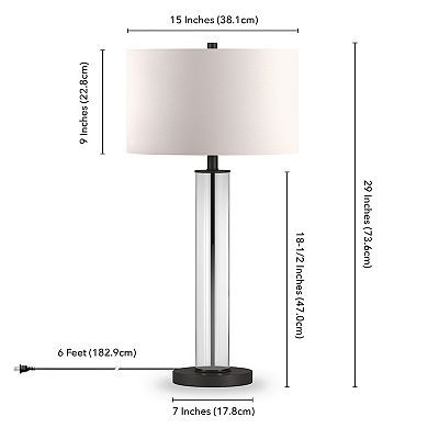 Finley & Sloane Harlow Glass Table Lamp 