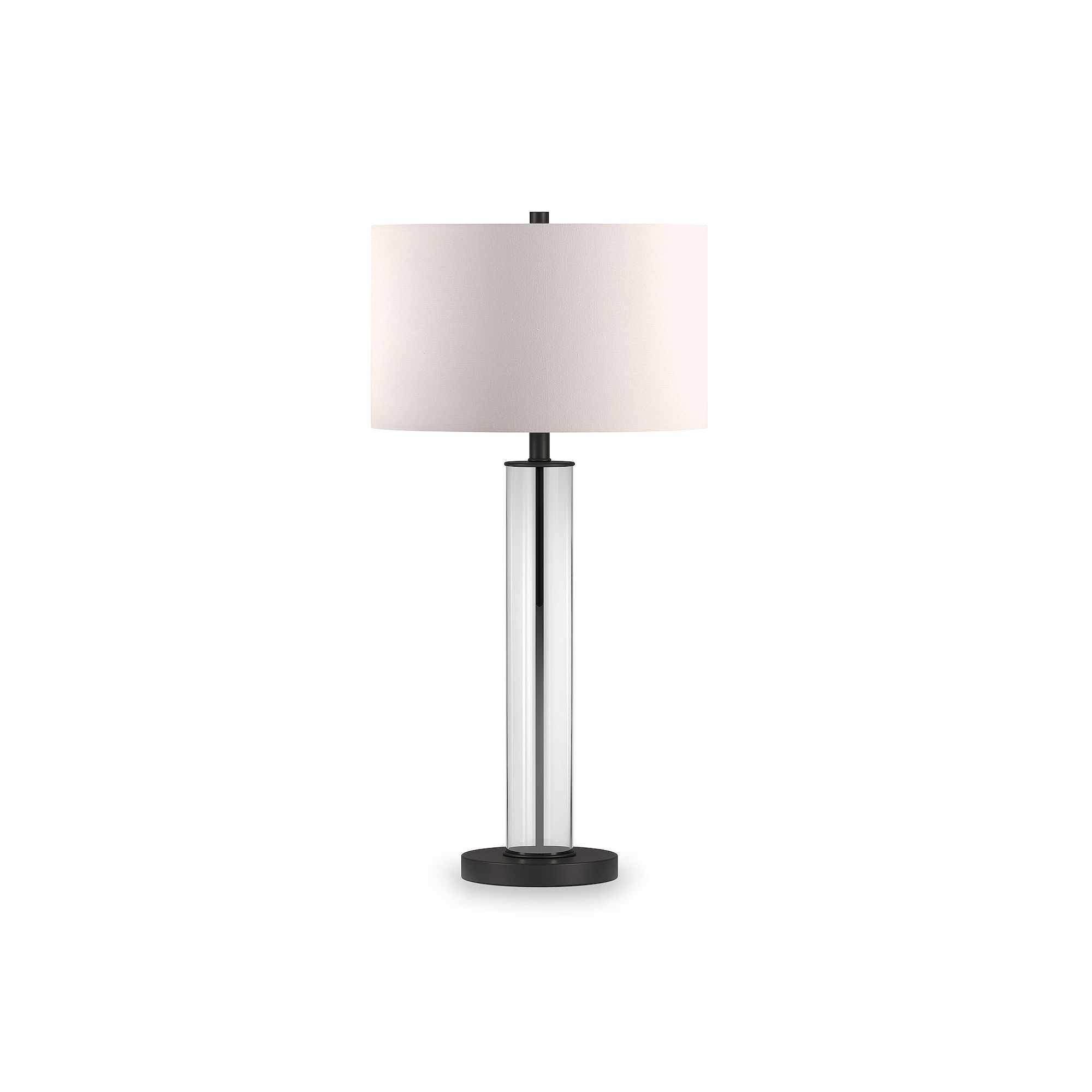 Finley & Sloane Harlow Glass Table Lamp, Clear Glass Bronze