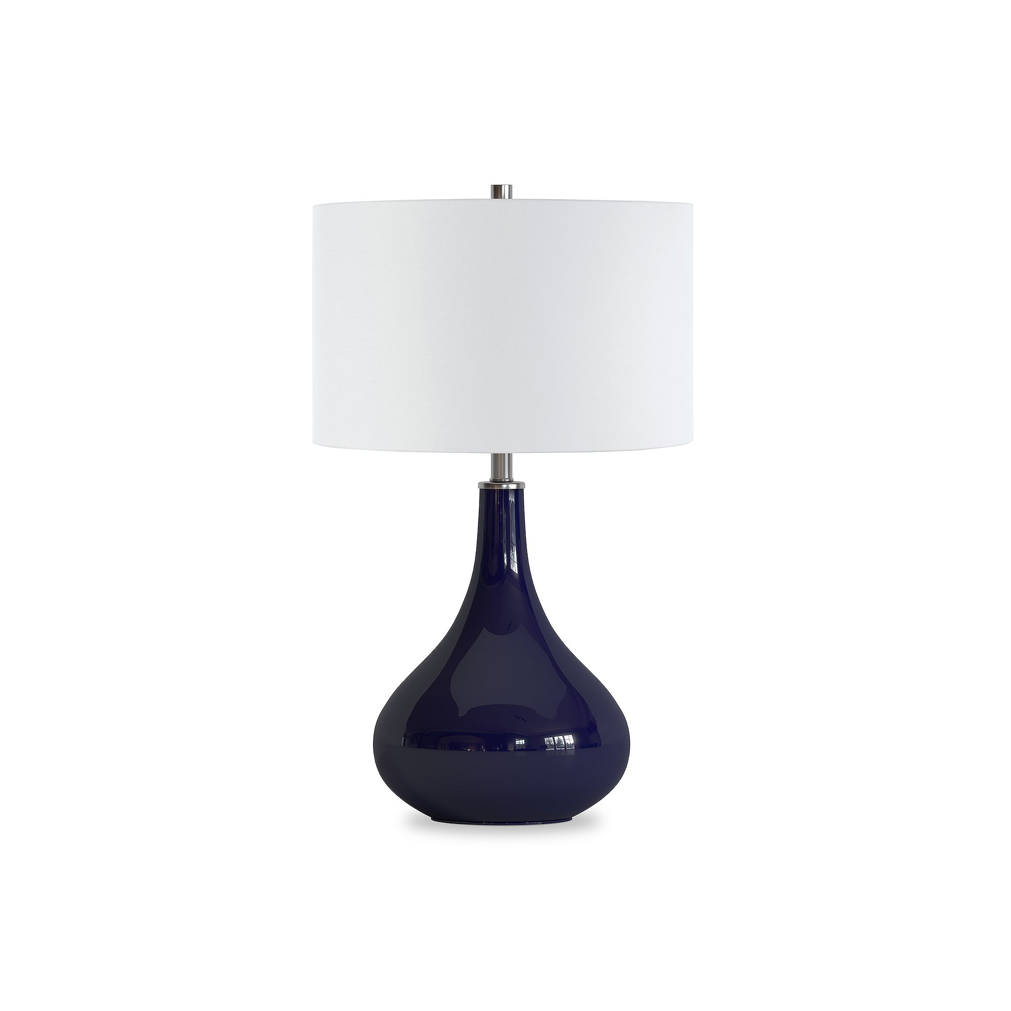 Finley & Sloane Mirabella Table Lamp, Navy Blue Glass
