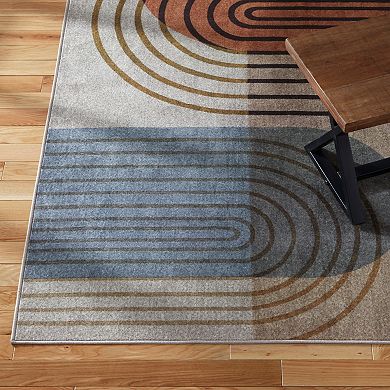 Town and Country Everyday Avani Retro Arch Everwash™ Washable Area Rug with Non-Slip Backing