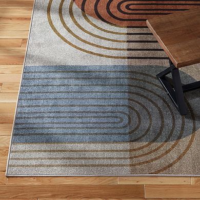 Town & Country Everyday Avani Retro Arch Everwash™ Washable Area Rug with Non-Slip Backing