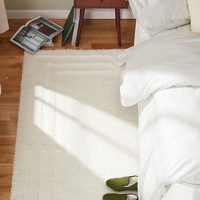 Town & Country Everyday Cloud Shag Plush Border Area Rug