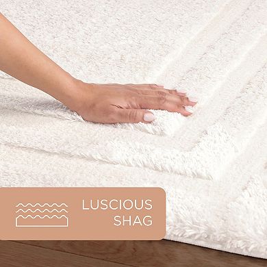 Town & Country Everyday Cloud Shag Plush Border Area Rug