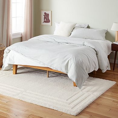 Town & Country Everyday Cloud Shag Plush Border Area Rug