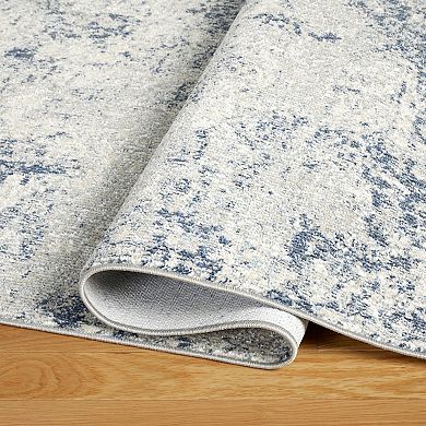 Town and Country Everyday Rein Abstract Cloud Everwash™ Washable Area Rug with Non-Slip Backing