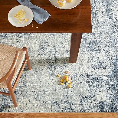 Town and Country Everyday Rein Abstract Cloud Everwash™ Washable Area Rug with Non-Slip Backing